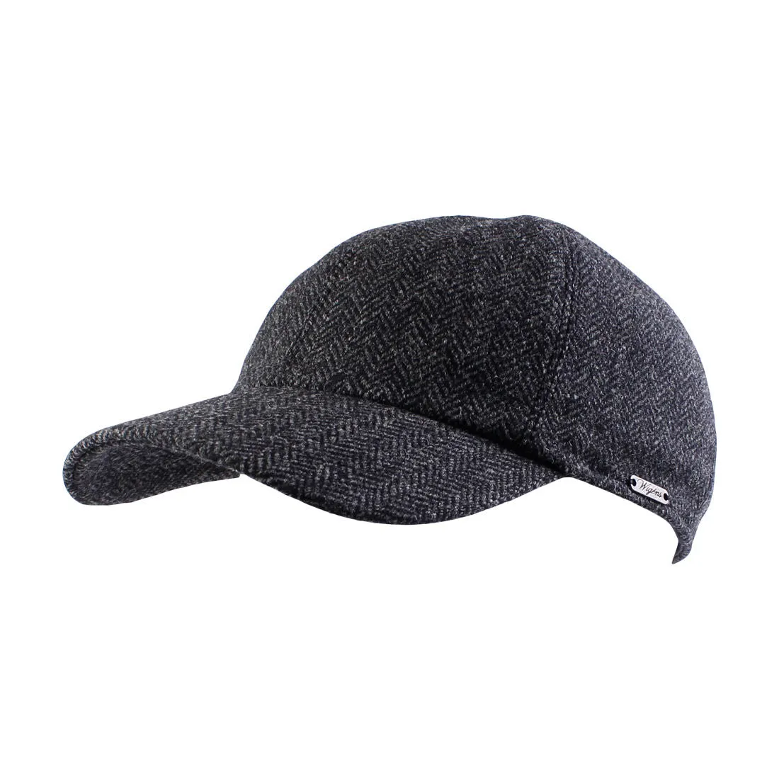 Herringbone Shetland Wool Baseball Cap with Earflaps (Choice of Colors) by Wigens