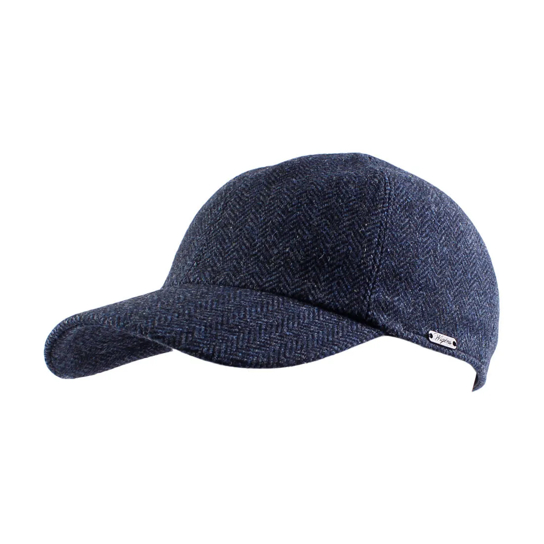 Herringbone Shetland Wool Baseball Cap with Earflaps (Choice of Colors) by Wigens