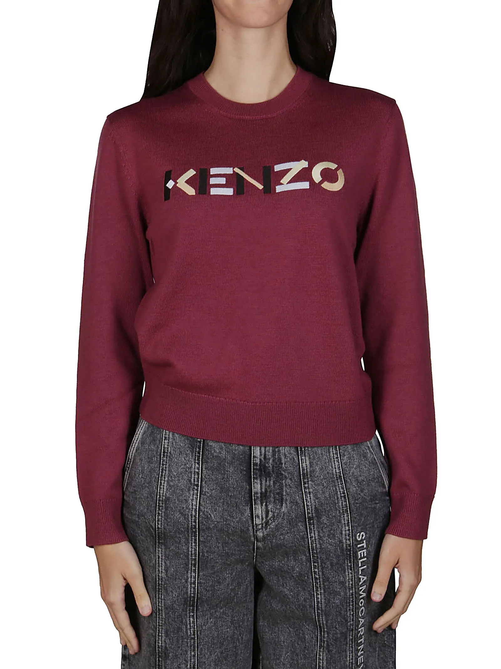 Kenzo Logo Embroidered Knit Jumper