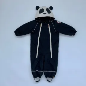 Mini Rodini Black Alaska Panda Overall: 18 Months