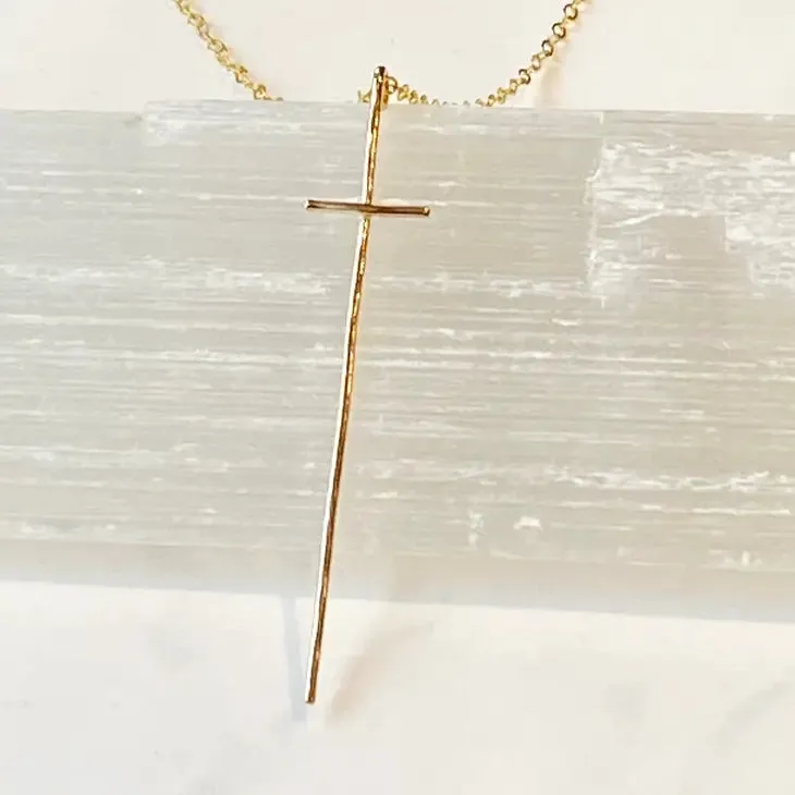 Modern Cross Necklace-14kt Gold Filled