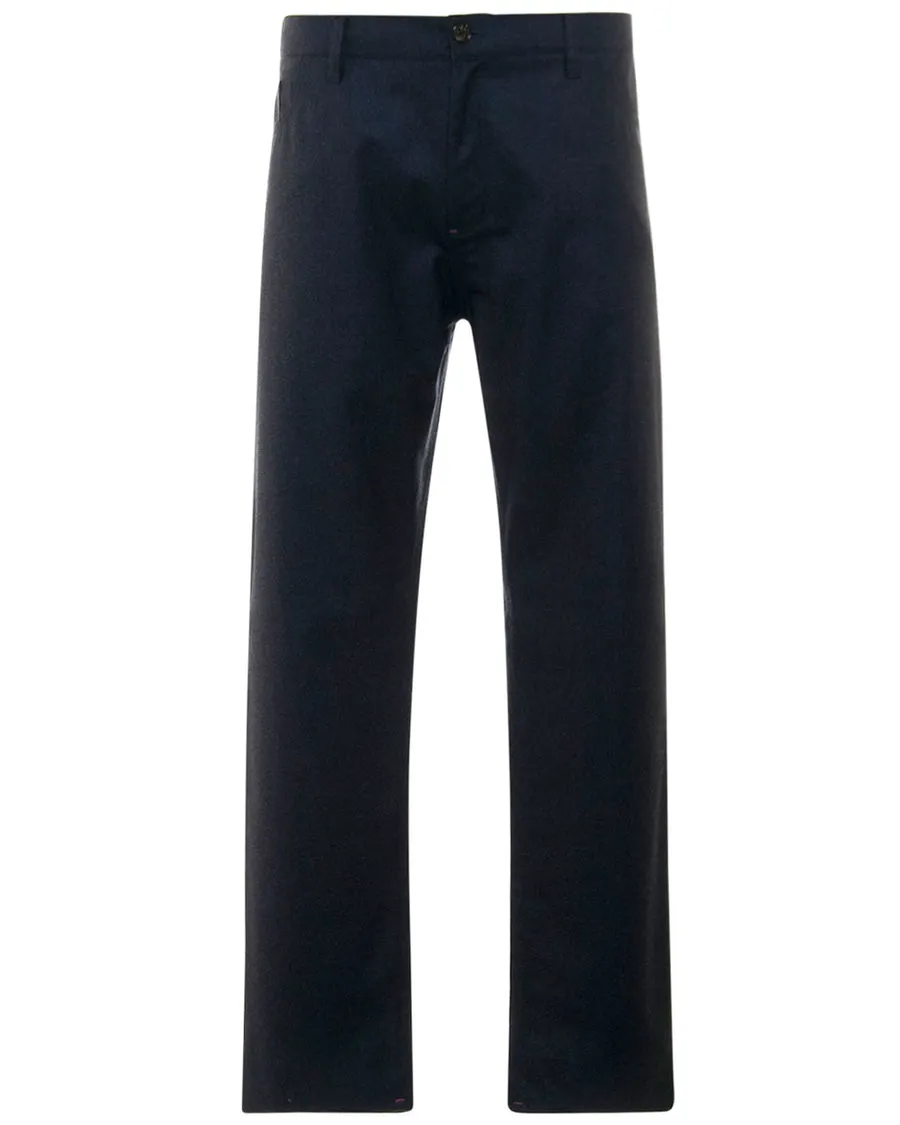 Navy Wash Wool Pant