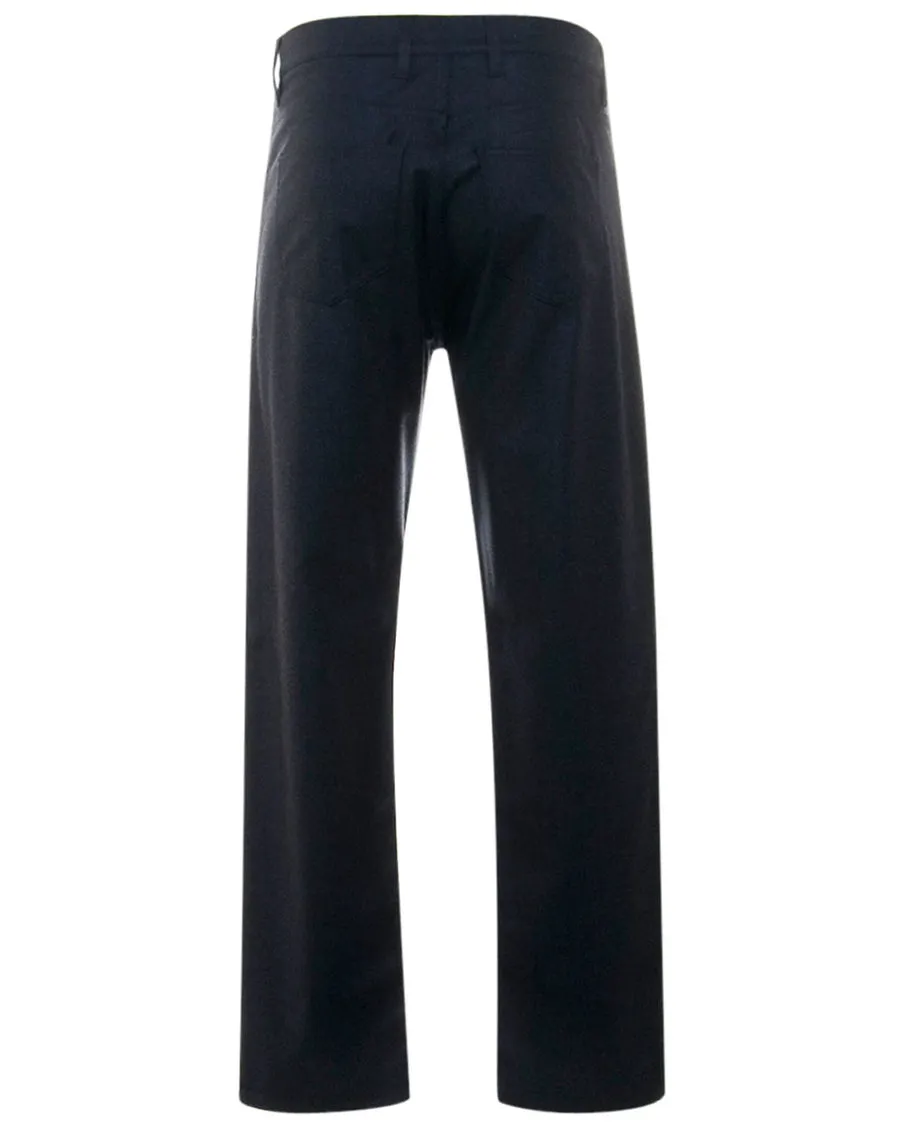 Navy Wash Wool Pant