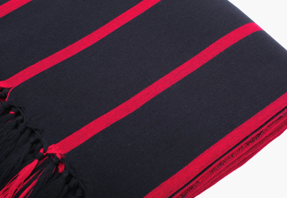 New Market Goods Rajakaya Coverlet - Navy/Red