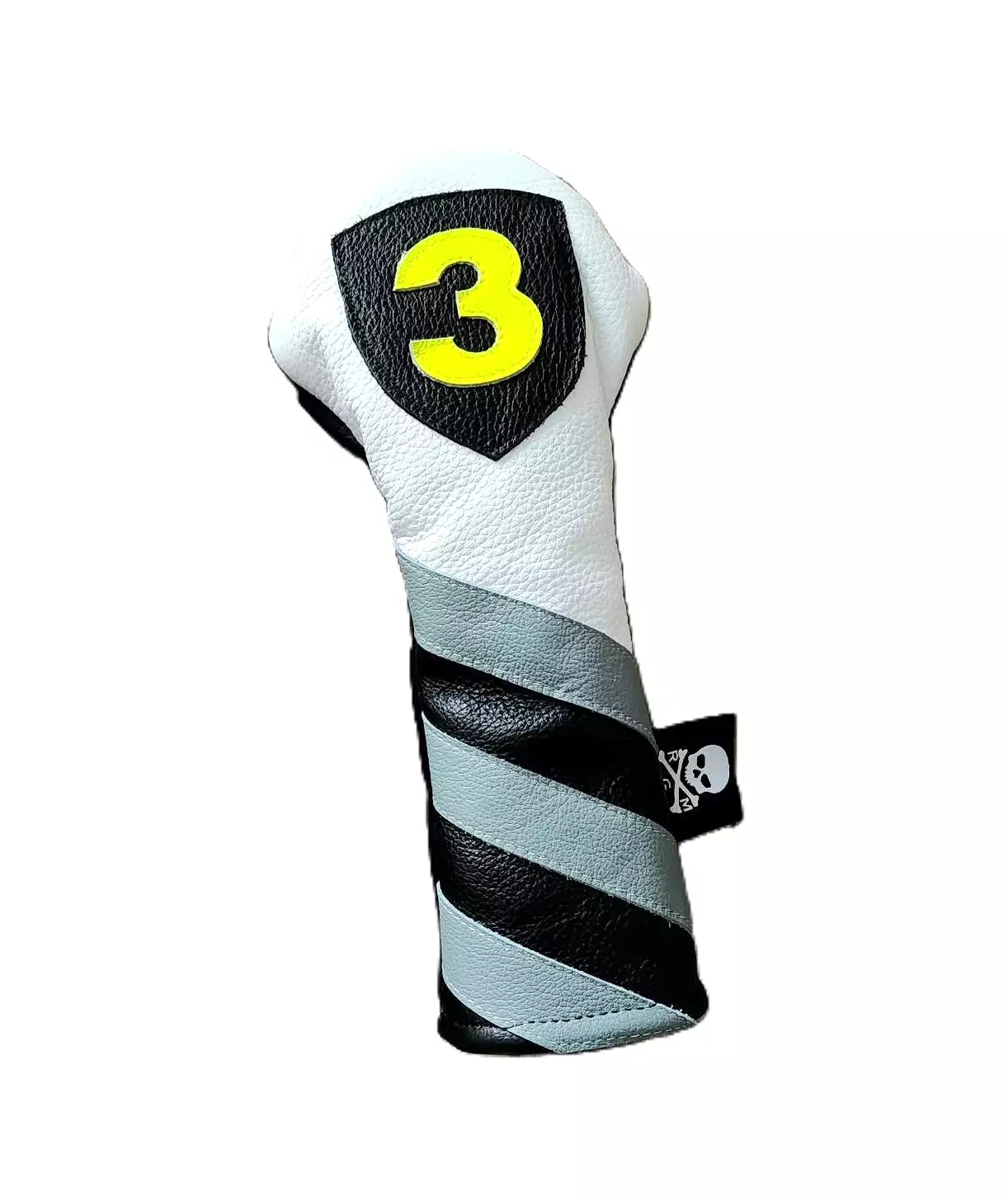 NEW! One of a Kind! Neon Badge & Diagonal Rugby Stripe Fairway Wood Headcover