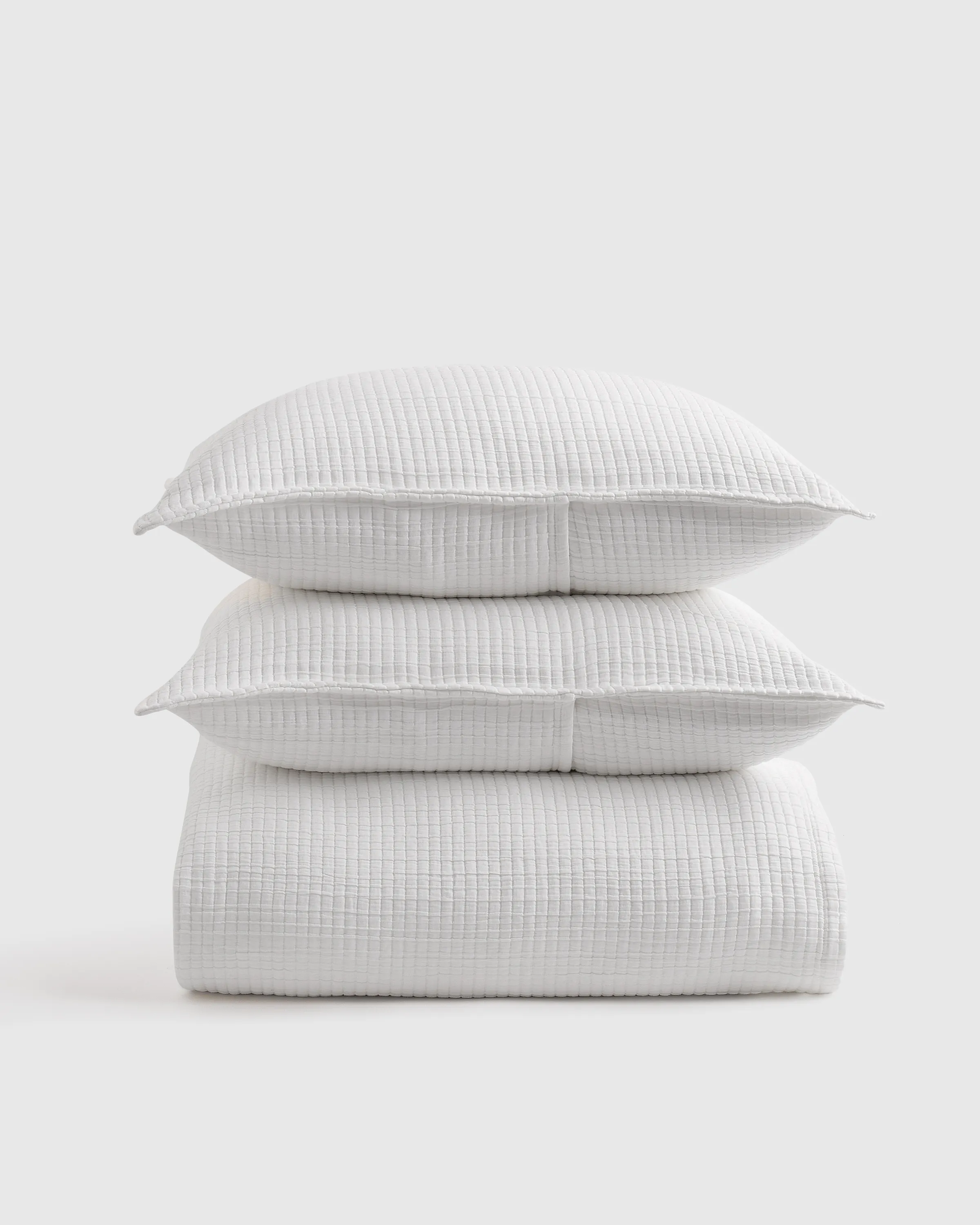 Organic Ribbed Cotton Coverlet Set