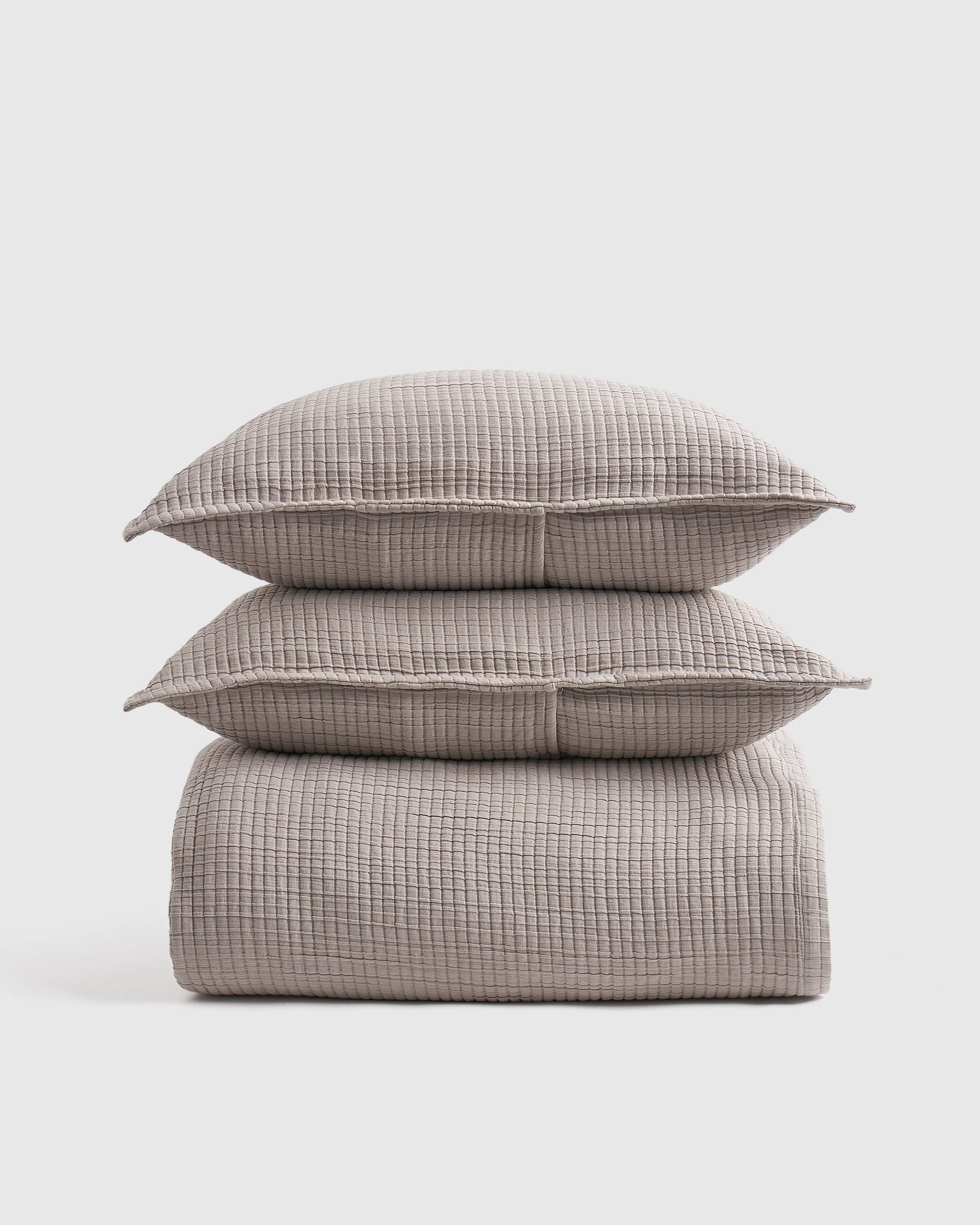 Organic Ribbed Cotton Coverlet Set