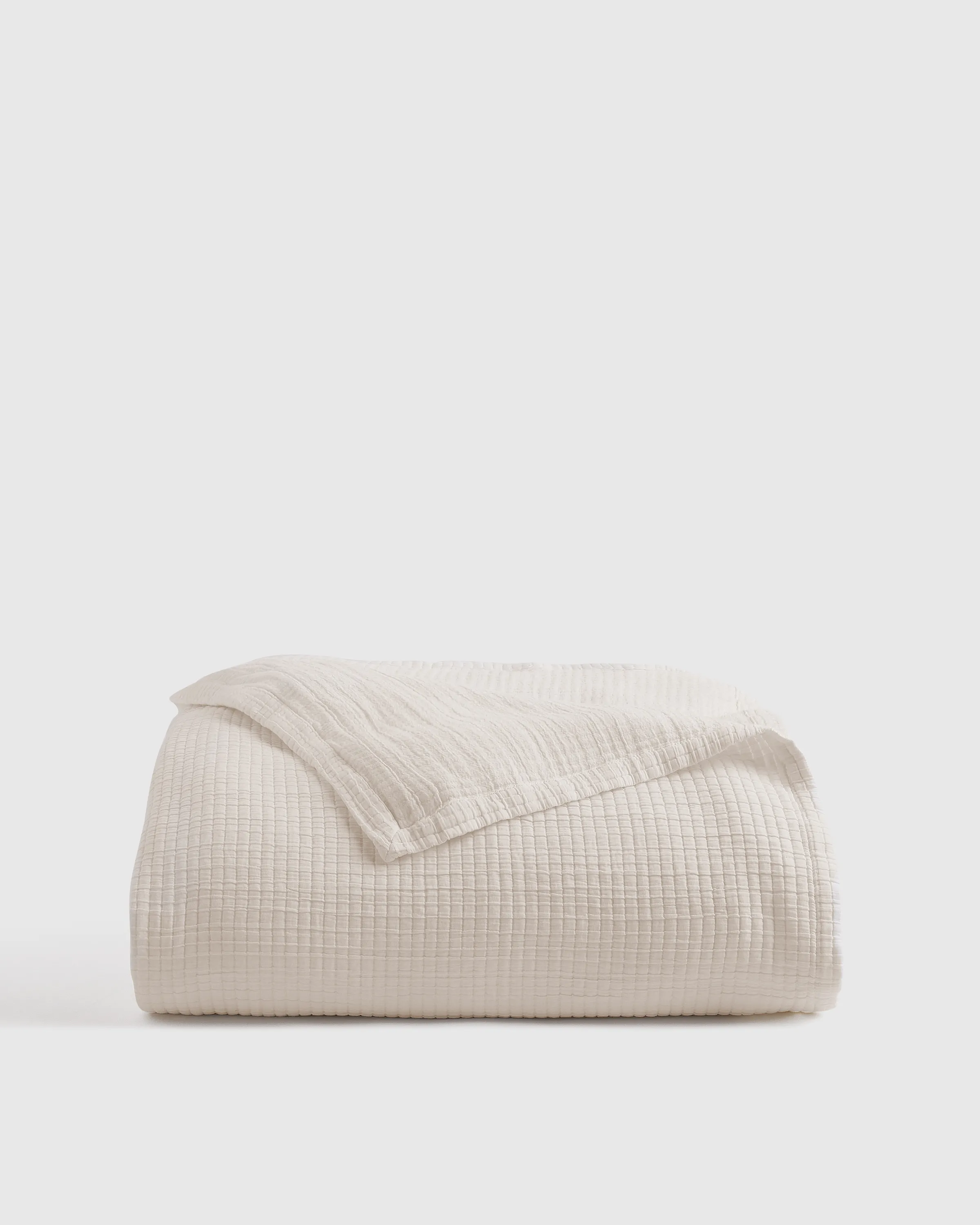 Organic Ribbed Cotton Coverlet