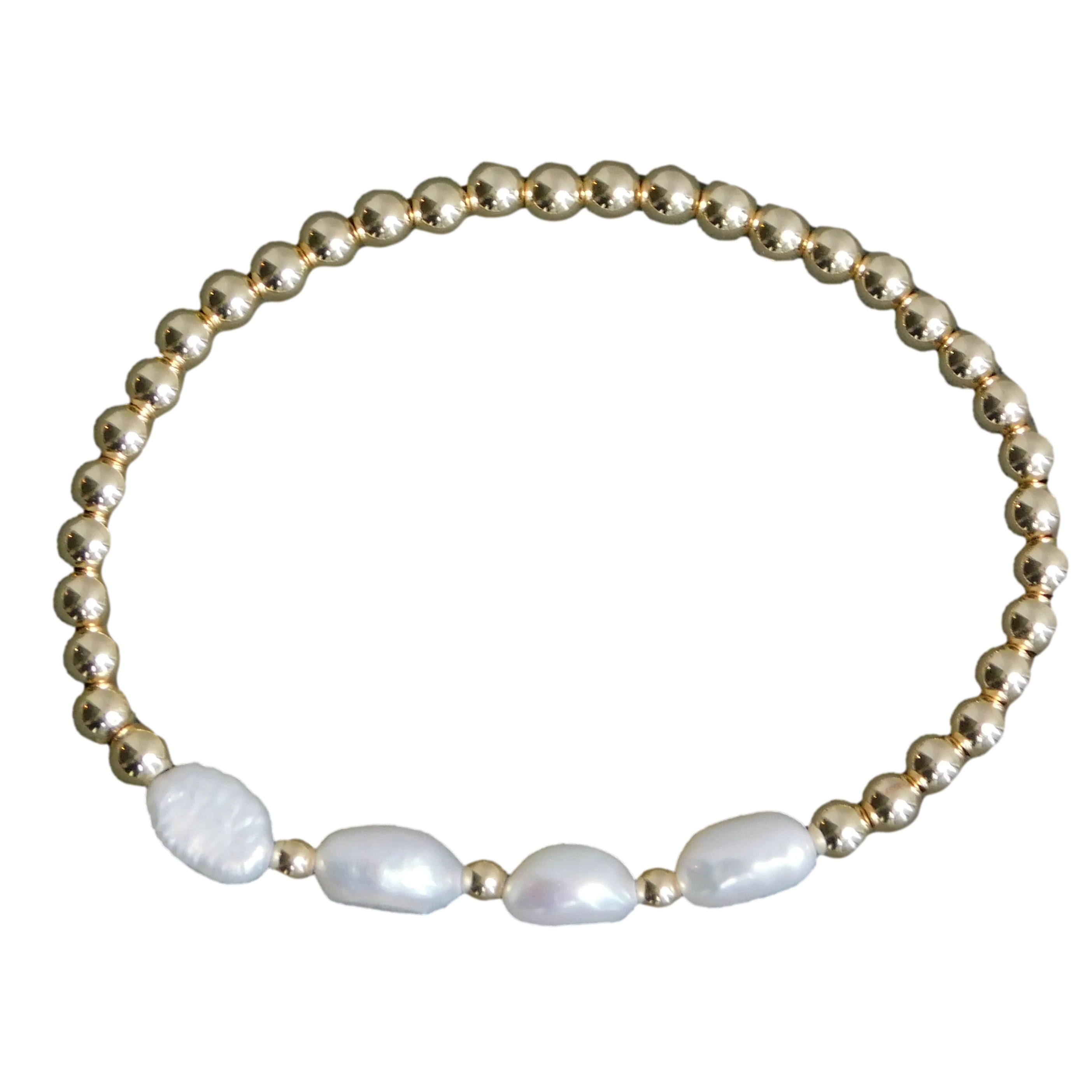 Pearl Row Beaded Bracelet