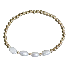 Pearl Row Beaded Bracelet