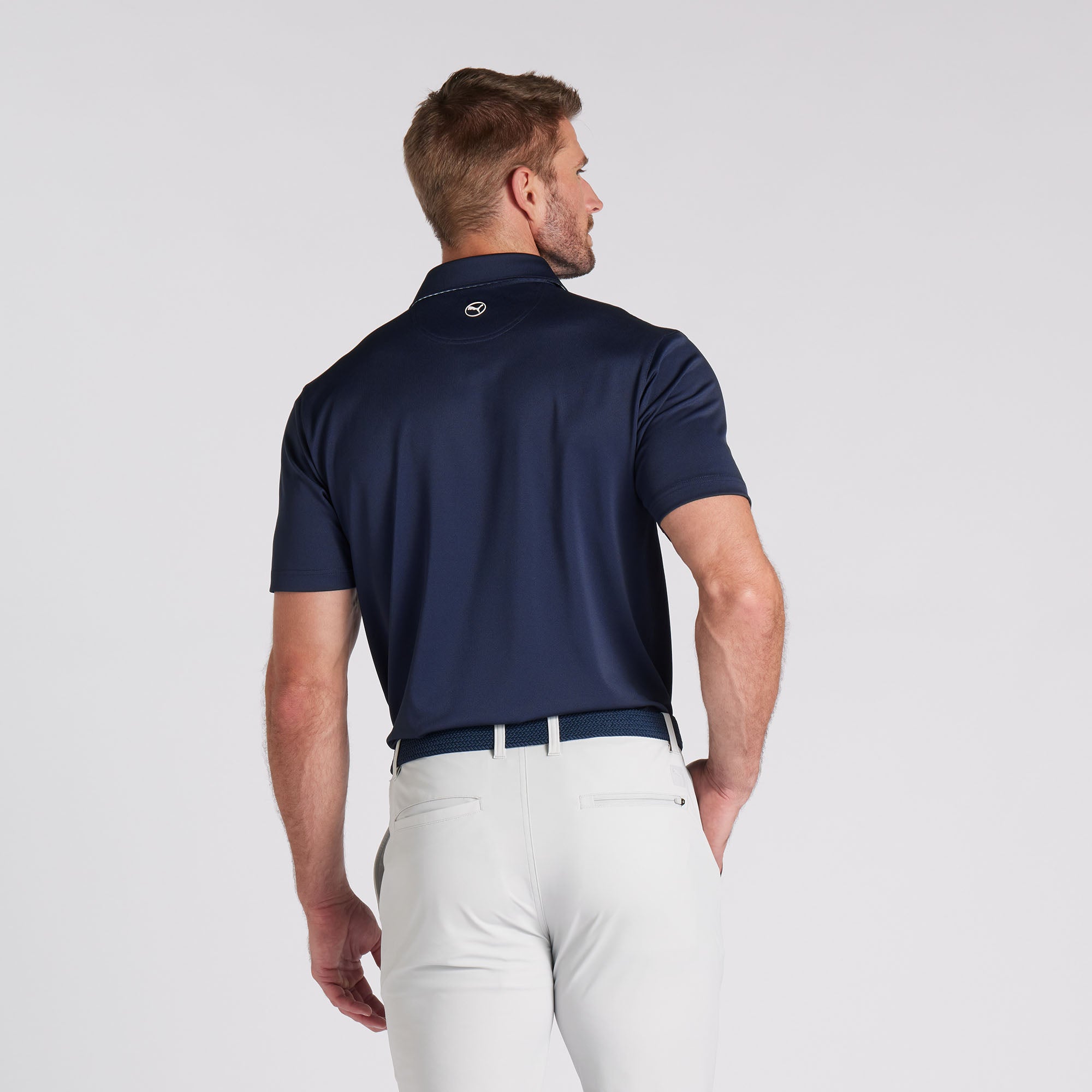 Pique Gingham Solid Golf Polo