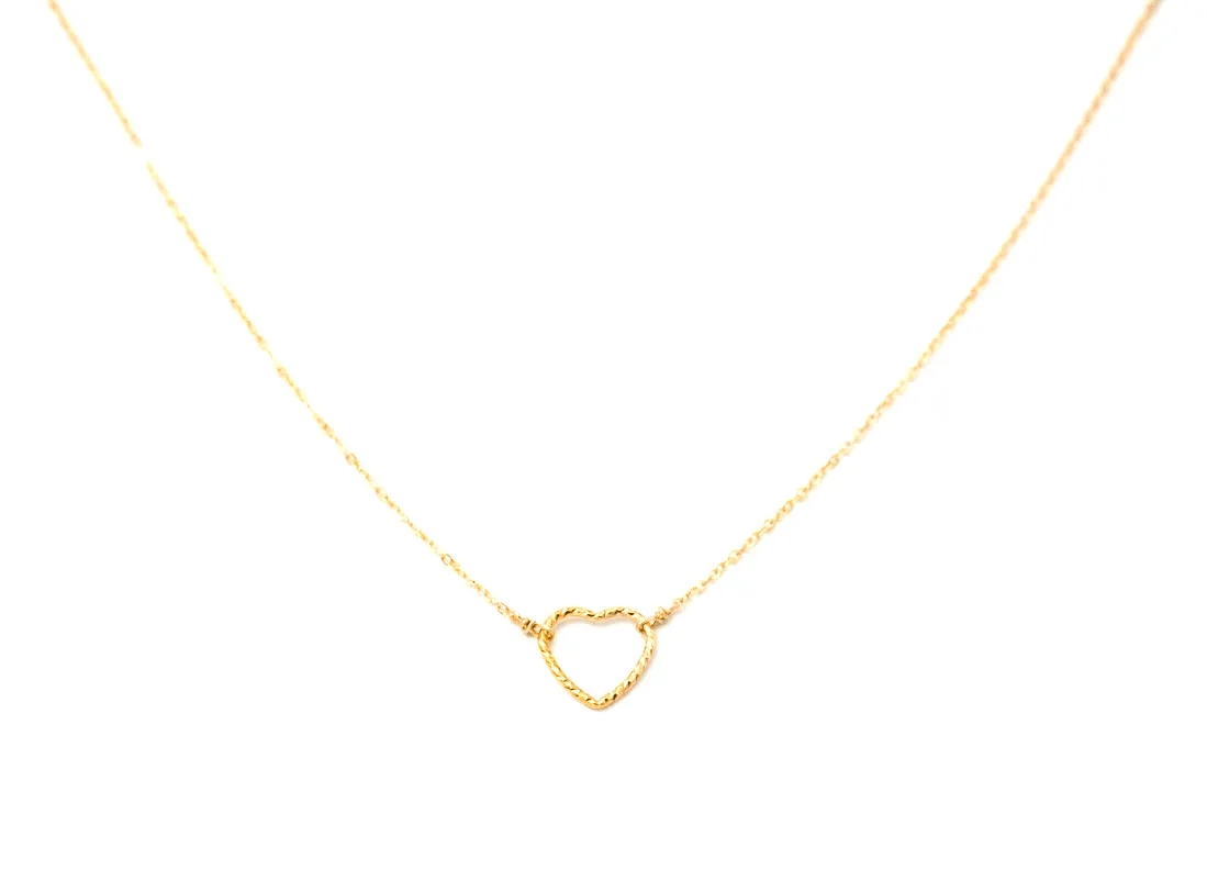 Small Shimmer Heart Necklace Wholesale