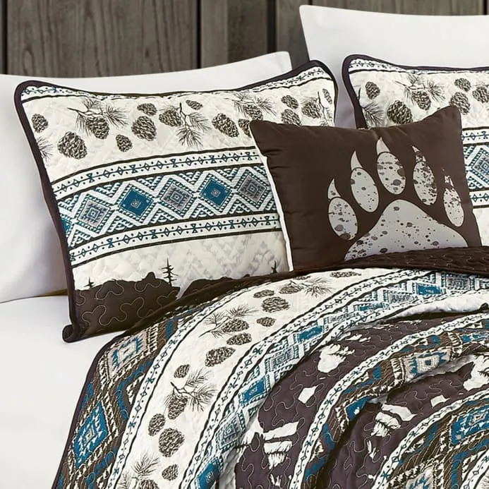 Southwestern Big Bear Aztec Quilt Coverlet