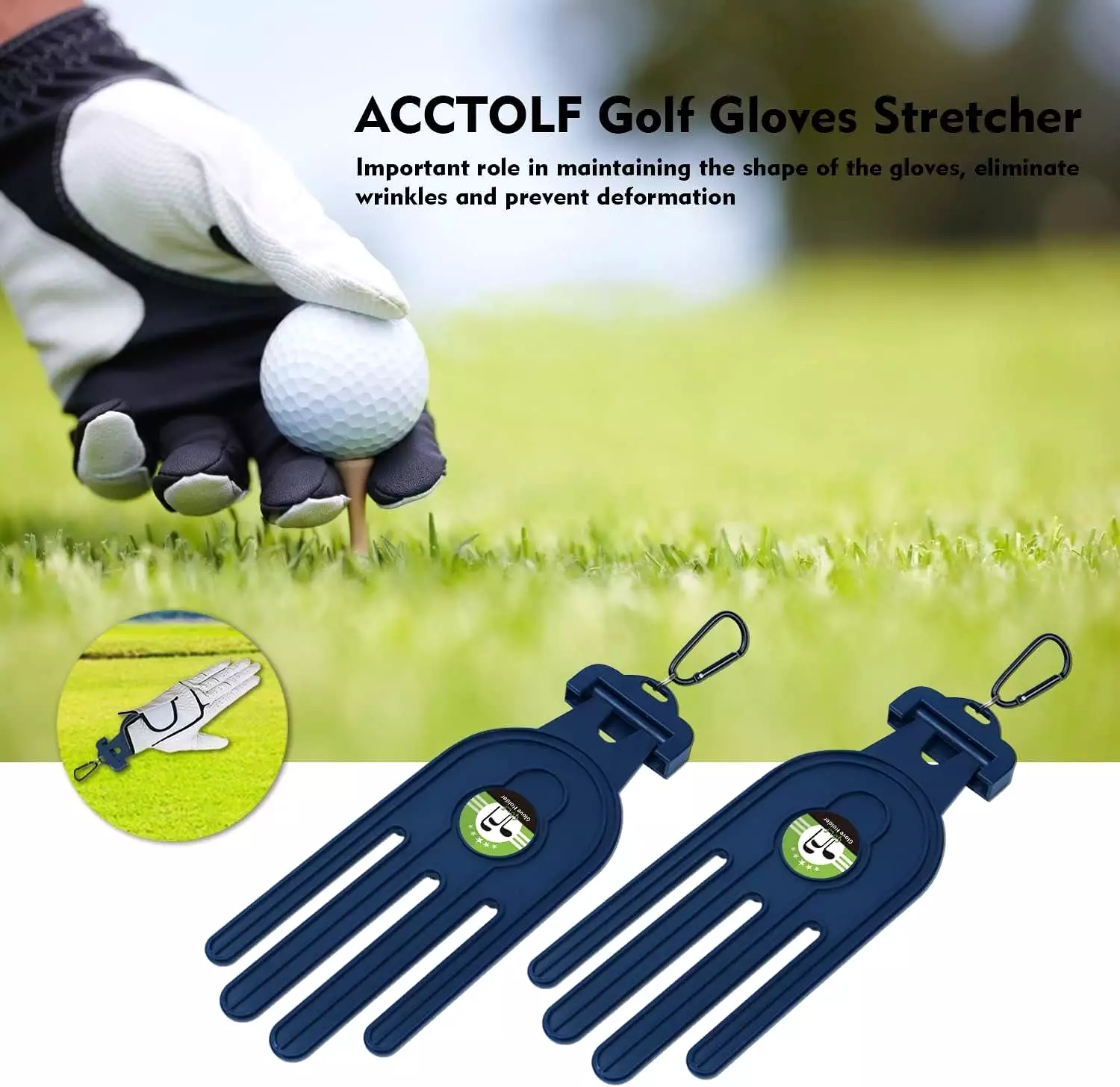 Spring Golf Glove Holder Stretcher, 2PCS Durable Glove Support Frame Dryer