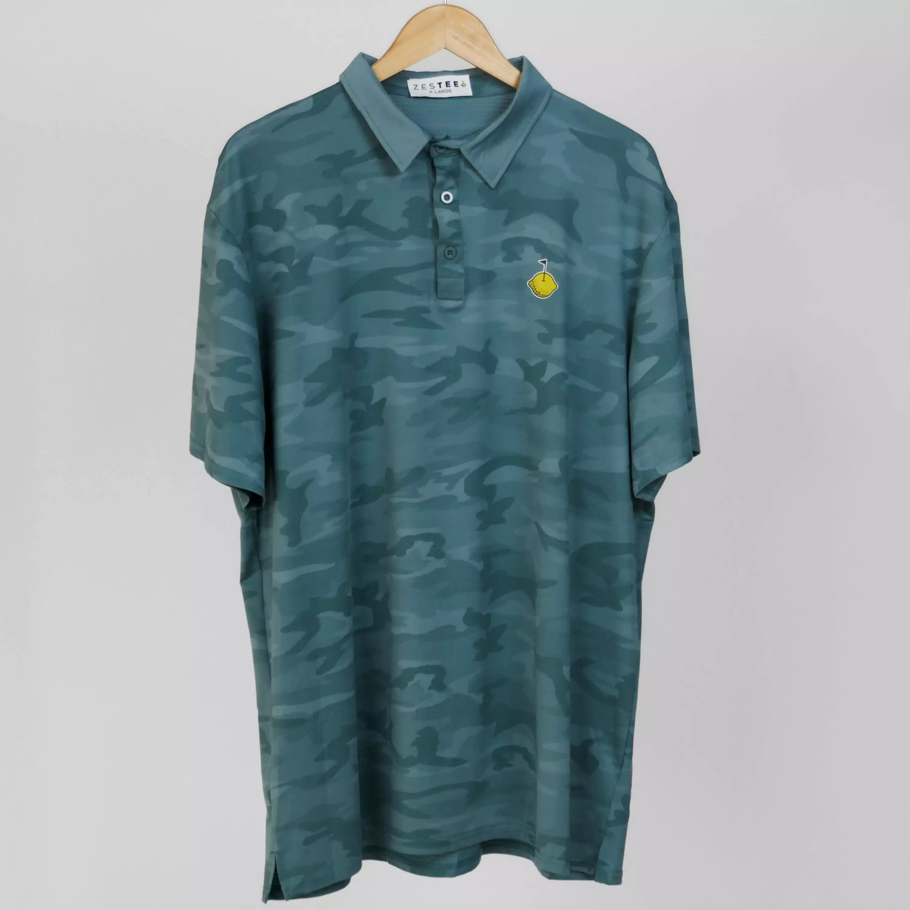 Teal 'Camo' Polo