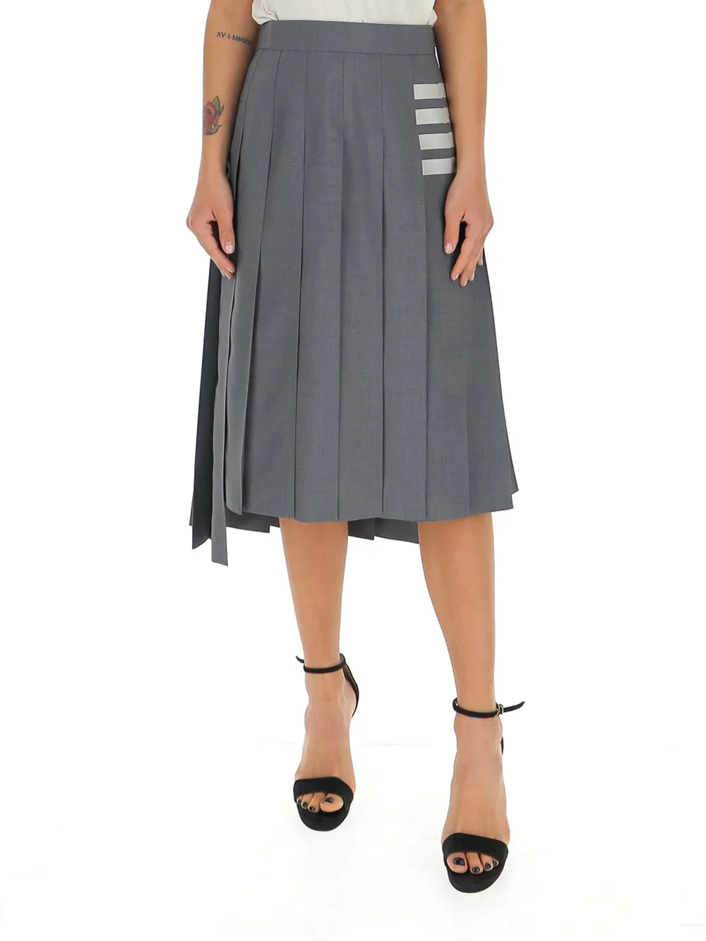 Thom Browne Pleated Asymmetric Skirt