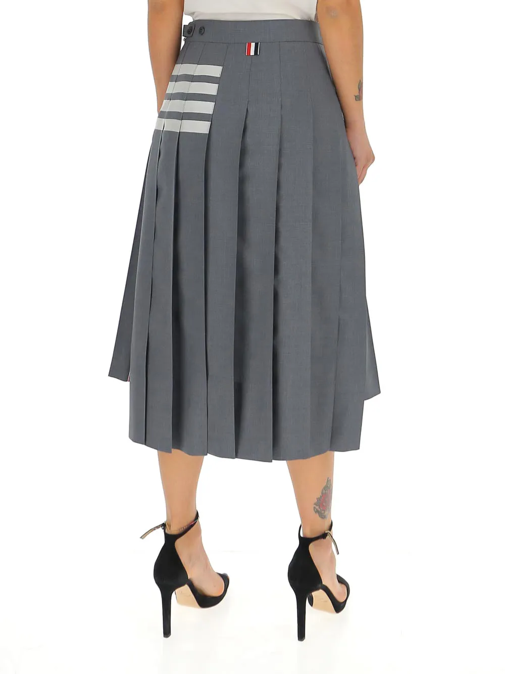 Thom Browne Pleated Asymmetric Skirt