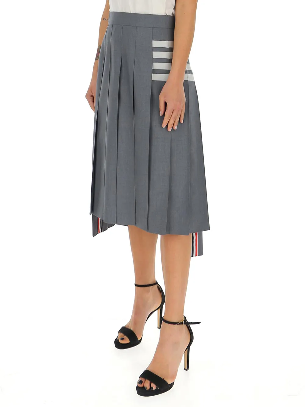 Thom Browne Pleated Asymmetric Skirt