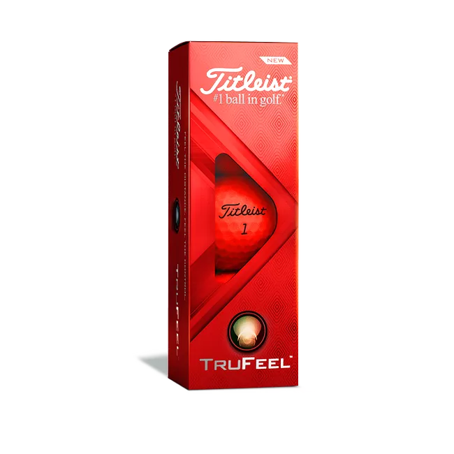 Titleist TruFeel 12 Pack Golf Balls Matte Red