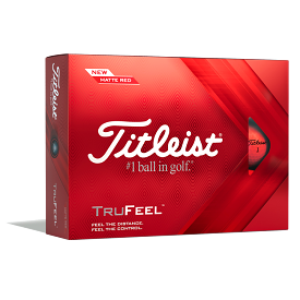 Titleist TruFeel 12 Pack Golf Balls Matte Red