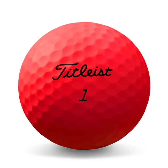 Titleist TruFeel 12 Pack Golf Balls Matte Red