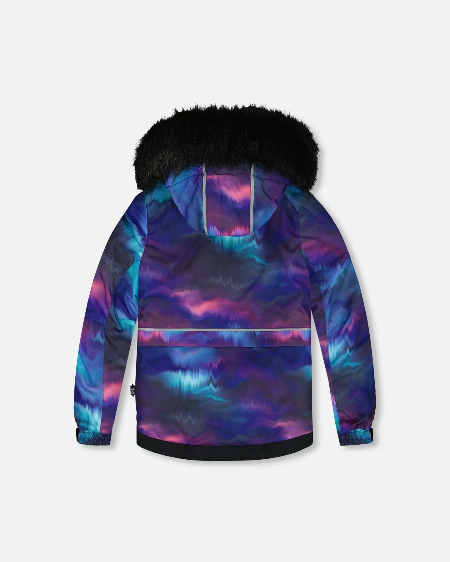 Two Piece Snowsuit Printed Aurora Borealis And Purple