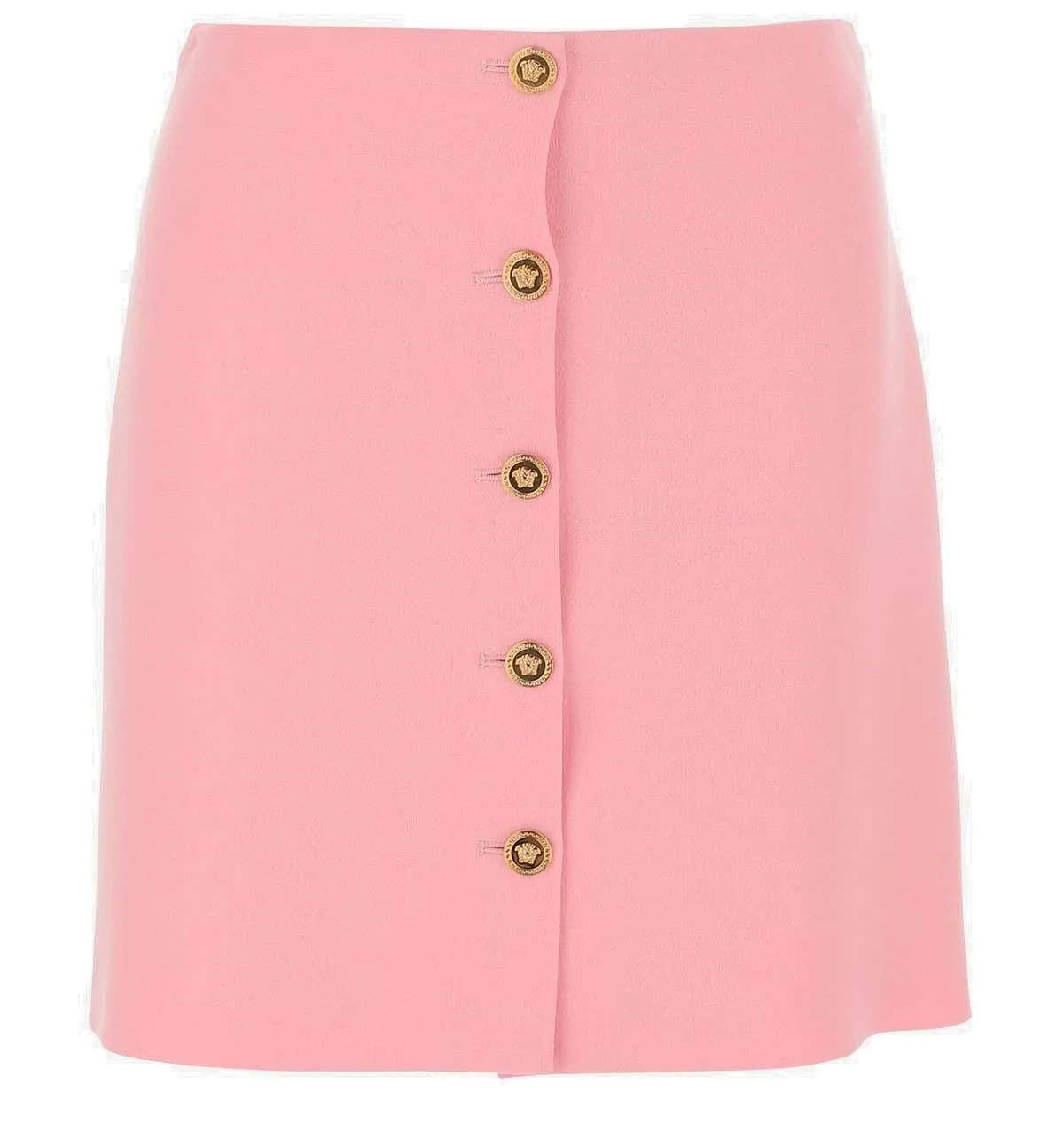 Versace Button-Up A-Line Mini Skirt