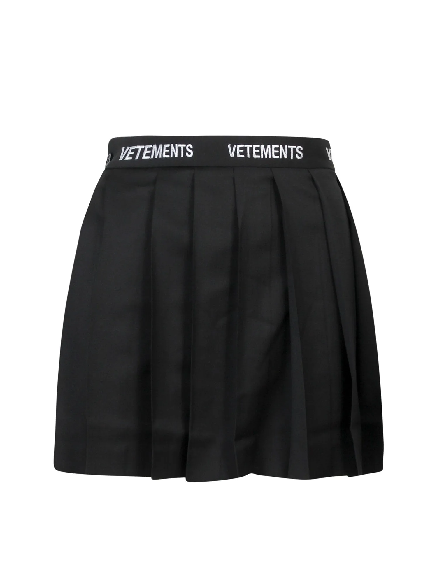 Vetements Pleated Logo Waistband Skirt