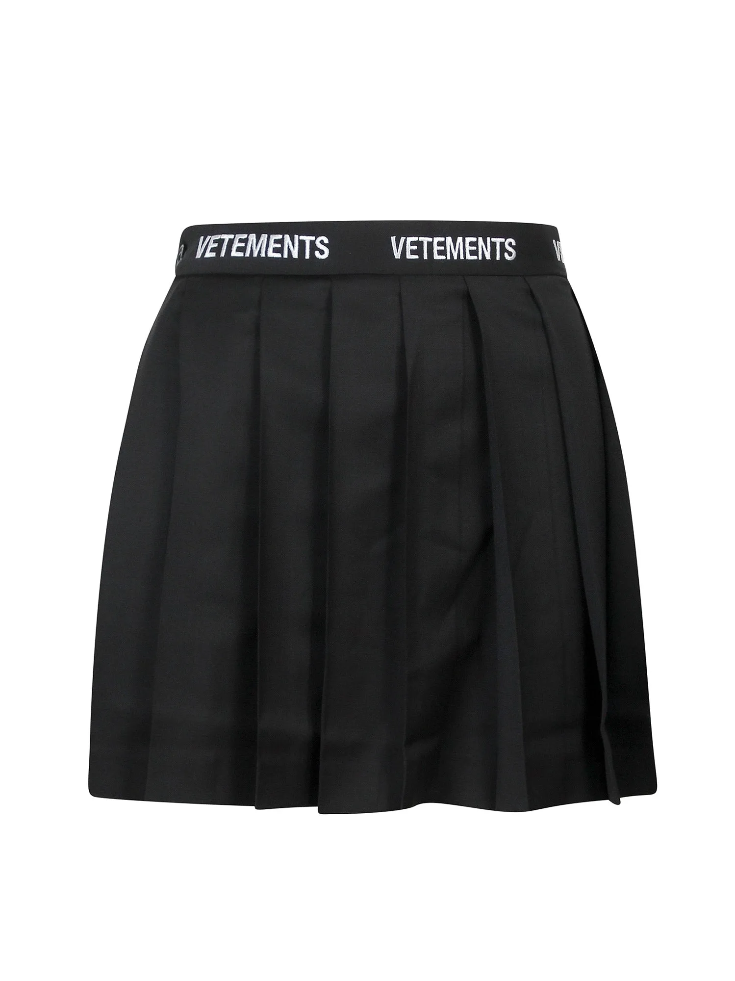 Vetements Pleated Logo Waistband Skirt