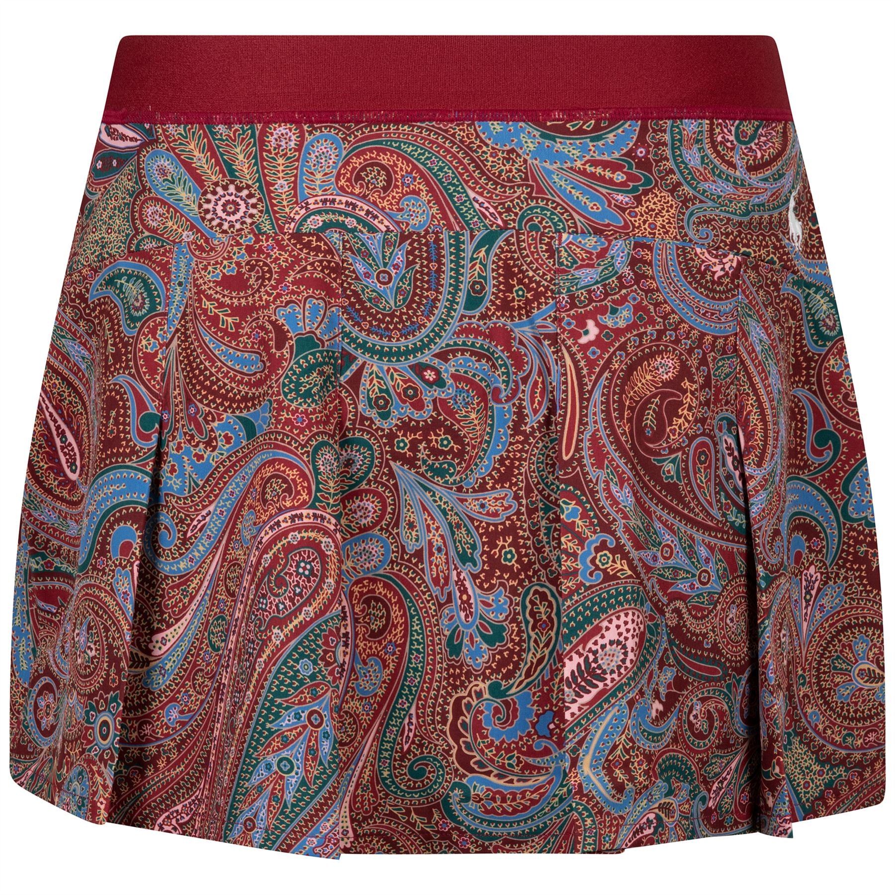 Womens Paisley Pleated Four-Way-Stretch Skort Ancient Madder Paisley - 2024