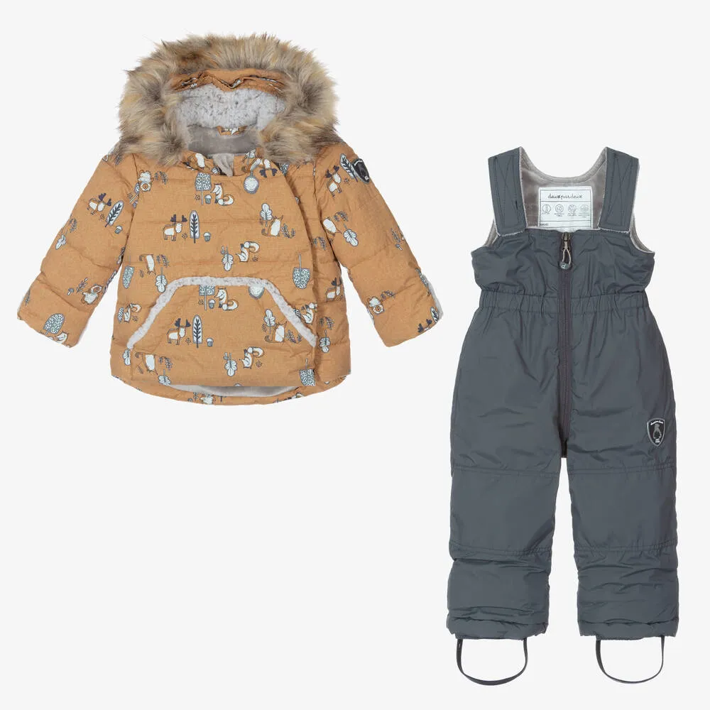 Yellow & Grey Snowsuit